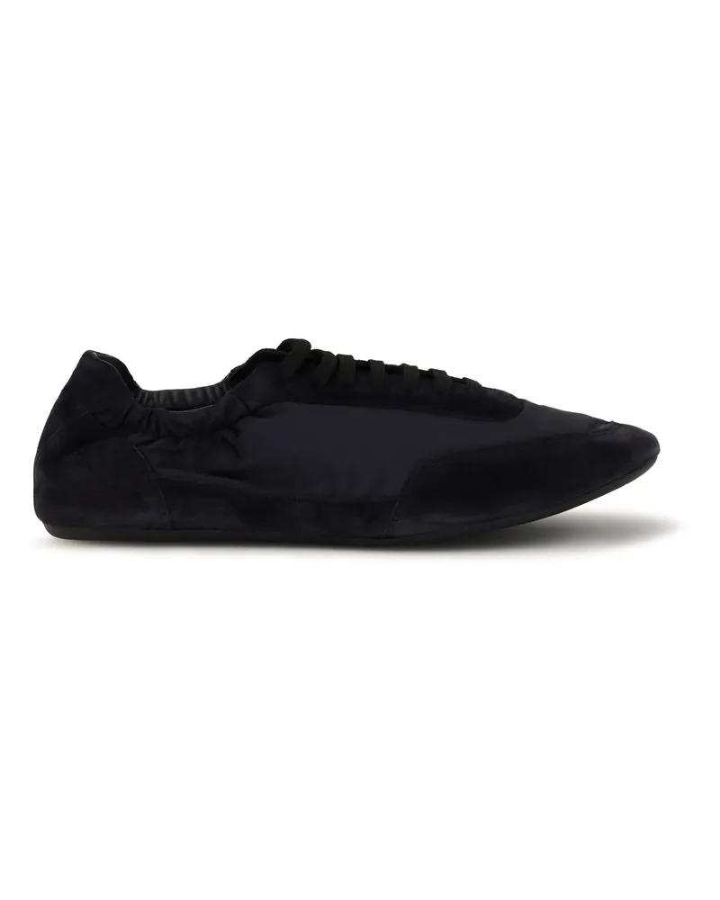 Prada Men's Sneakers Collapse Re-Nylon Blue Rubber (sole) Lace-Up Shoes Flat Blue