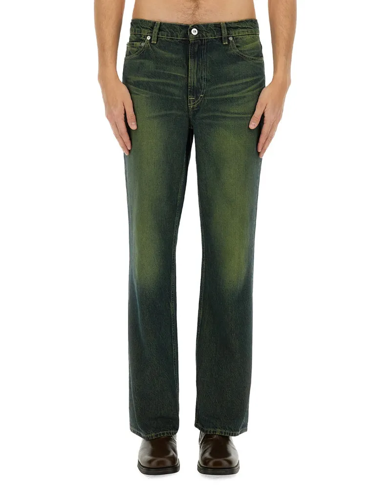 Our Legacy Straight Leg Cotton Jeans — Green 