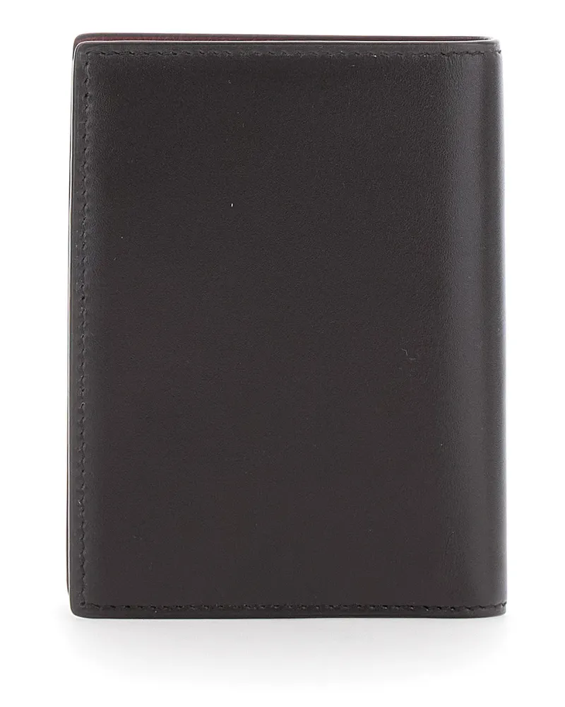 Saint Laurent Leather Logo Card Case — Black Black