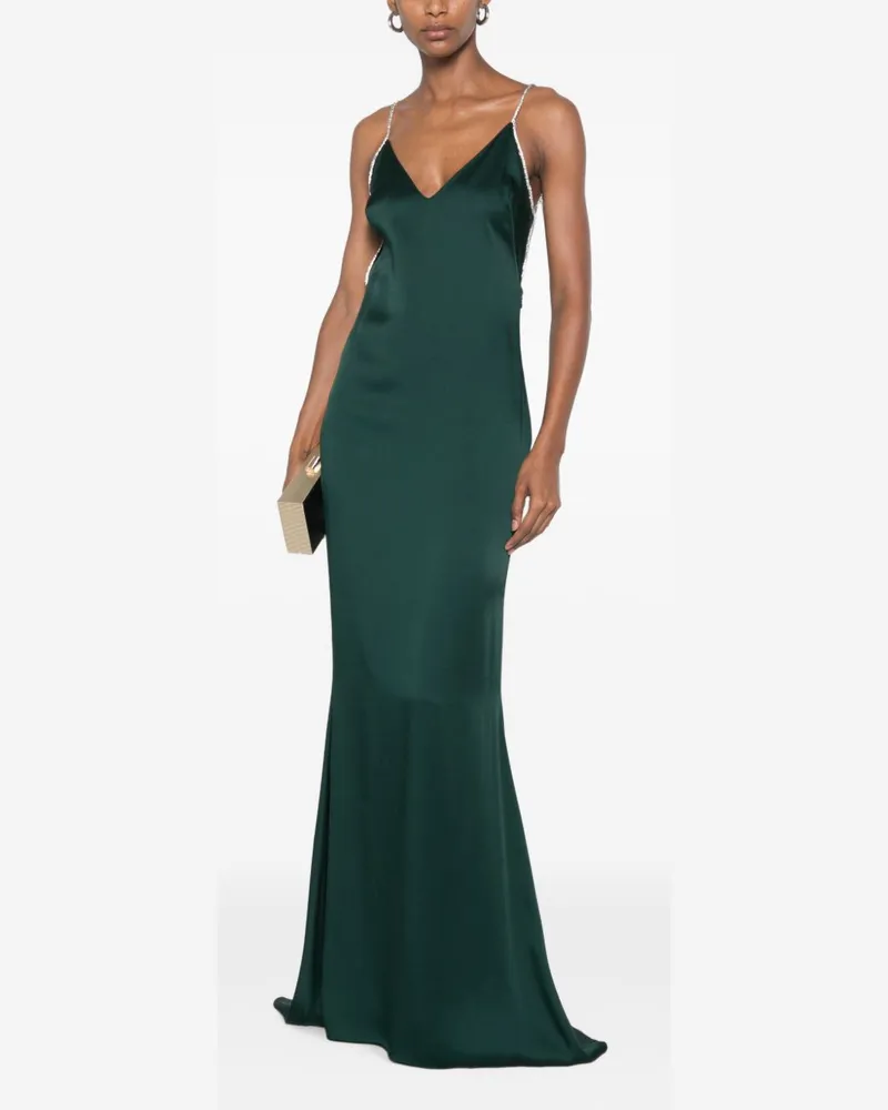 Tom Ford Women's Long Dress Green Acetate Green