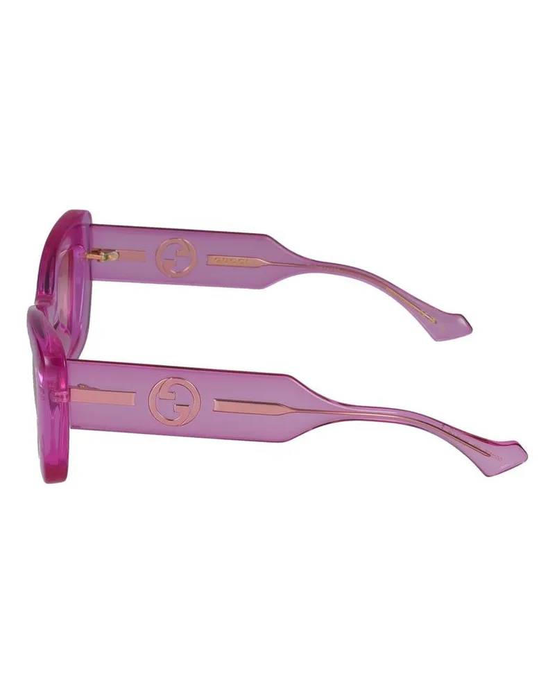 Gucci Women's Gg1552s Injected Acetate Sunglasses Pink Pink