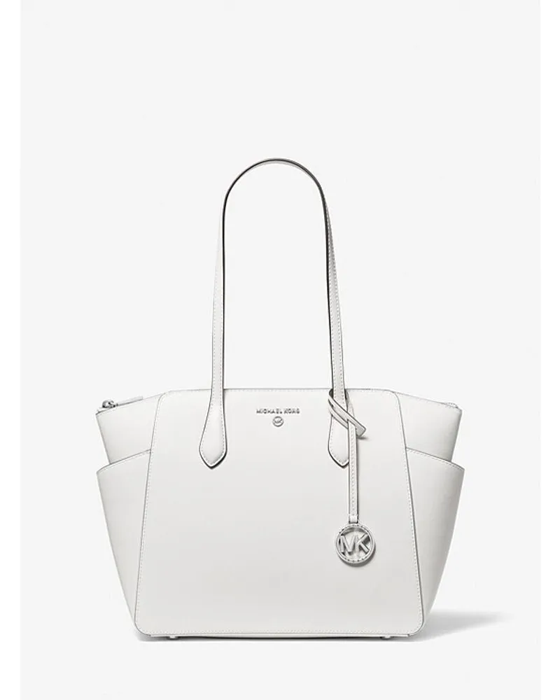 Michael Kors Women's Tote Bag Optic White Leather - Tote-Bags White