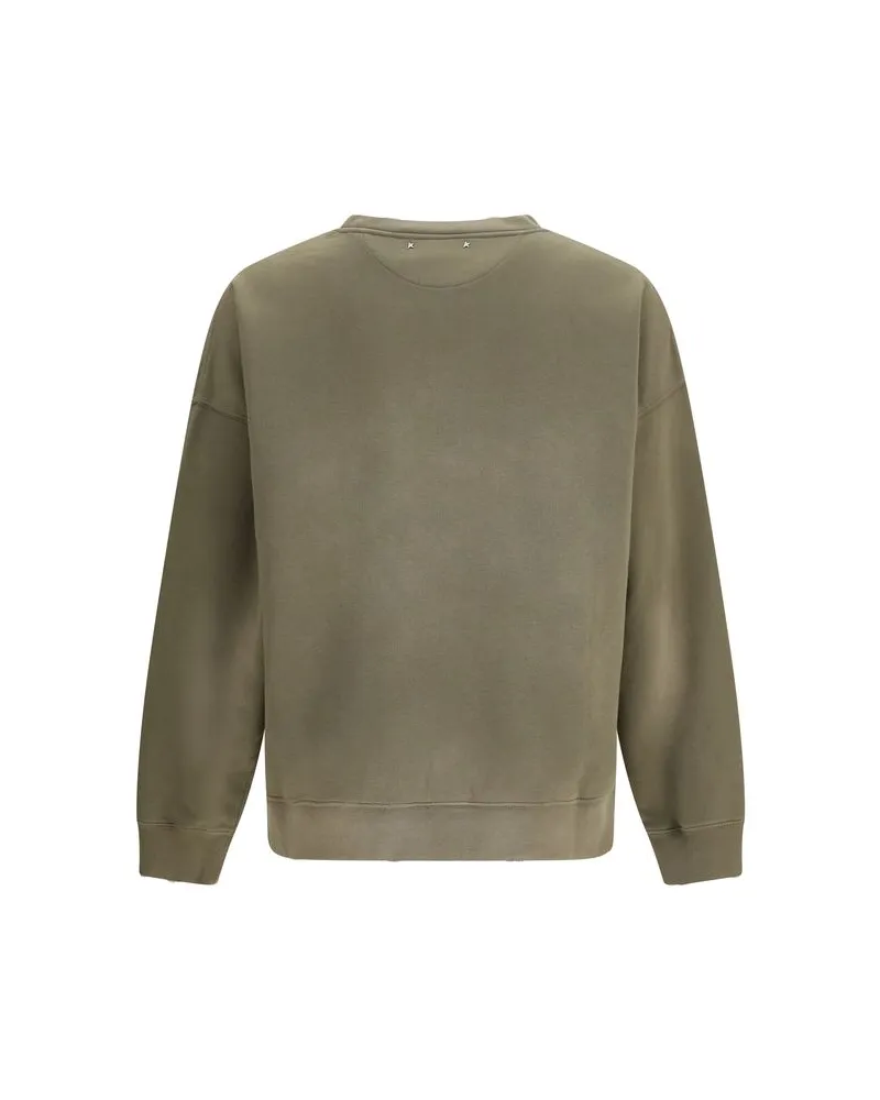Golden Goose Men's Bicolor Cotton Sweatshirt Clothing Beige