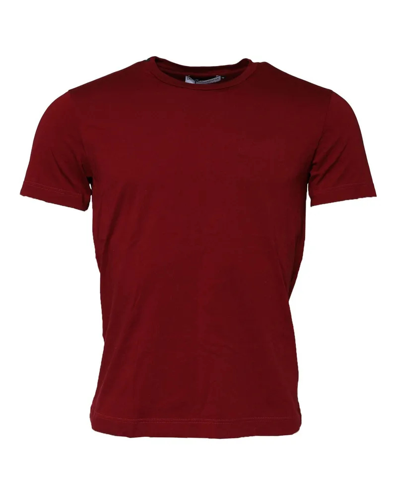 Dolce & Gabbana Cotton Crew Neck T-Shirt — Red Red
