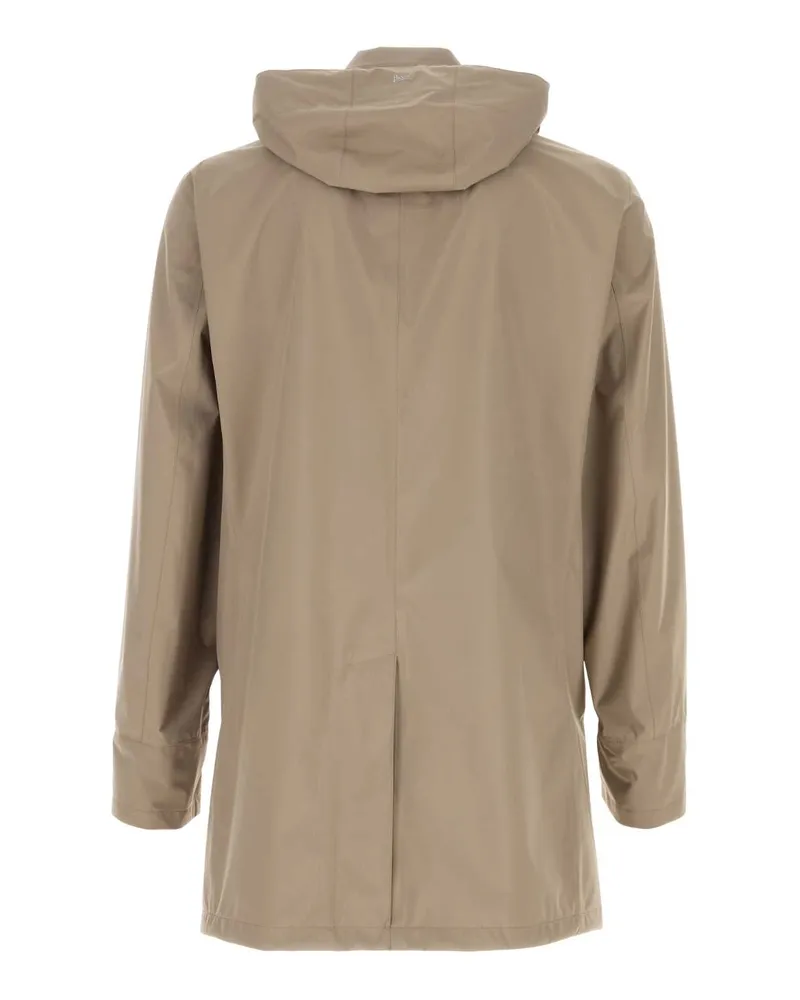 Herno Men's Cappuccino Polyester Jacket Tortora Exterior: Cappotti Gray