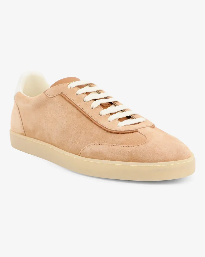 Brunello Cucinelli Men's Sneakers Suede And Leather Beige Suede-Leather Trainers Suede/leather Beige