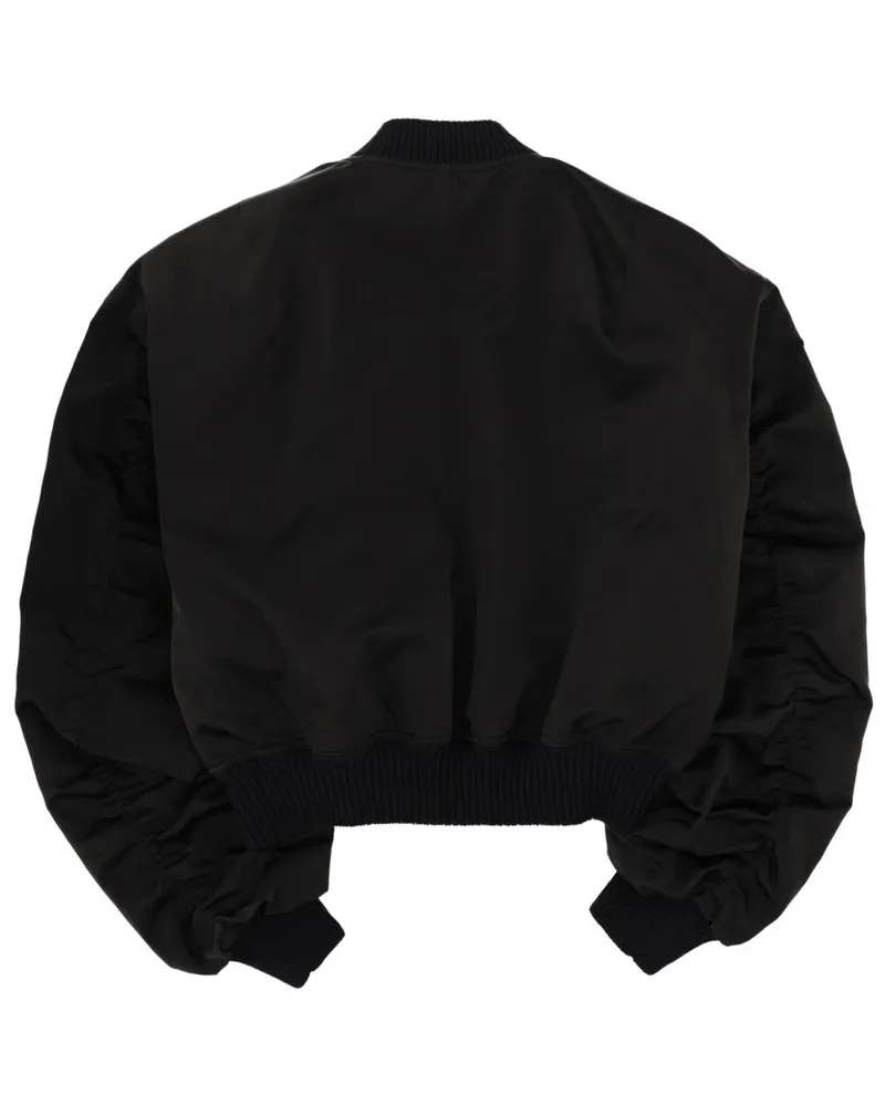 Rick Owens Oversized Polyester Jacket — Black Black