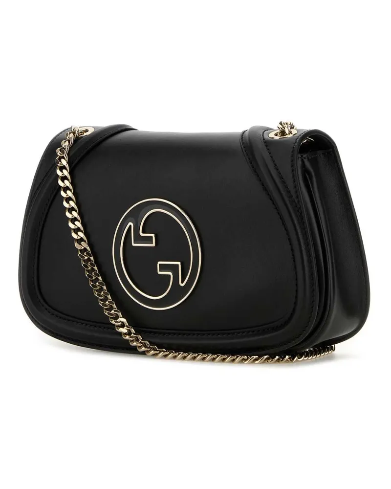 Gucci Women's Black Leather  Blondie Shoulder Bag Blackblack Borse A Tracolla Black