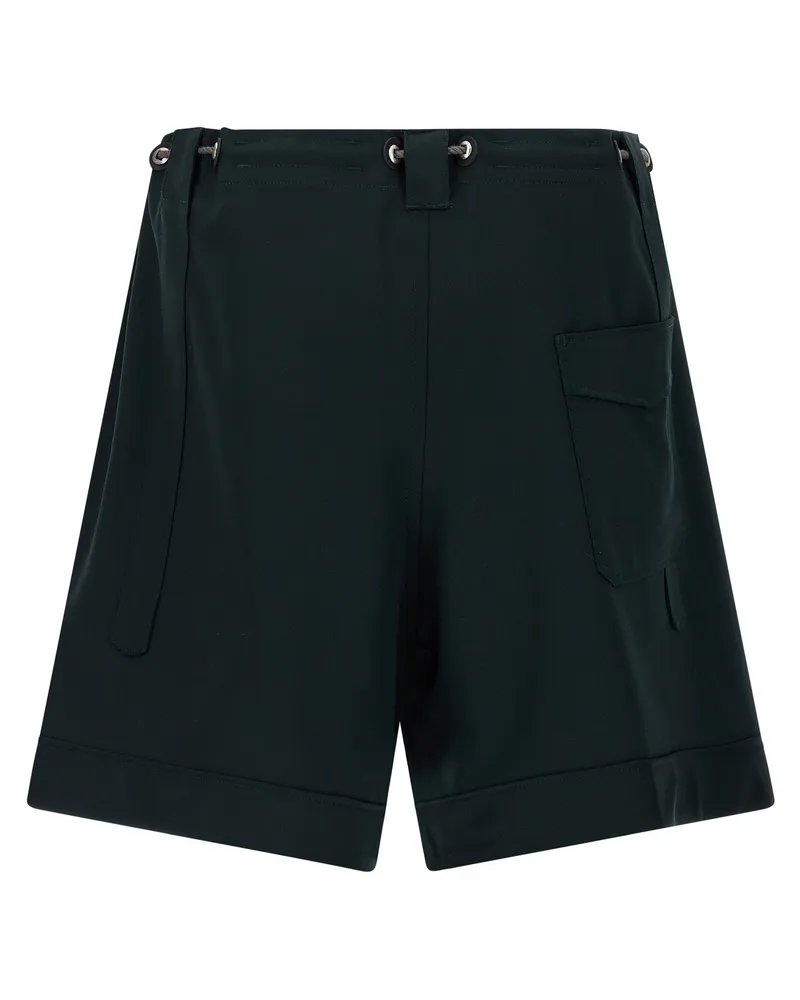 KIKO KOSTADINOV Men's Bicolor Virgin Wool Bermuda Shorts Green