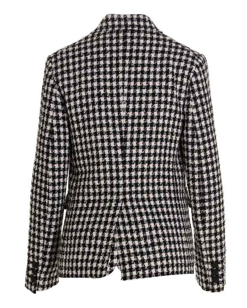 Versace Bicolor Virgin Wool Tweed Blazer Bicolor