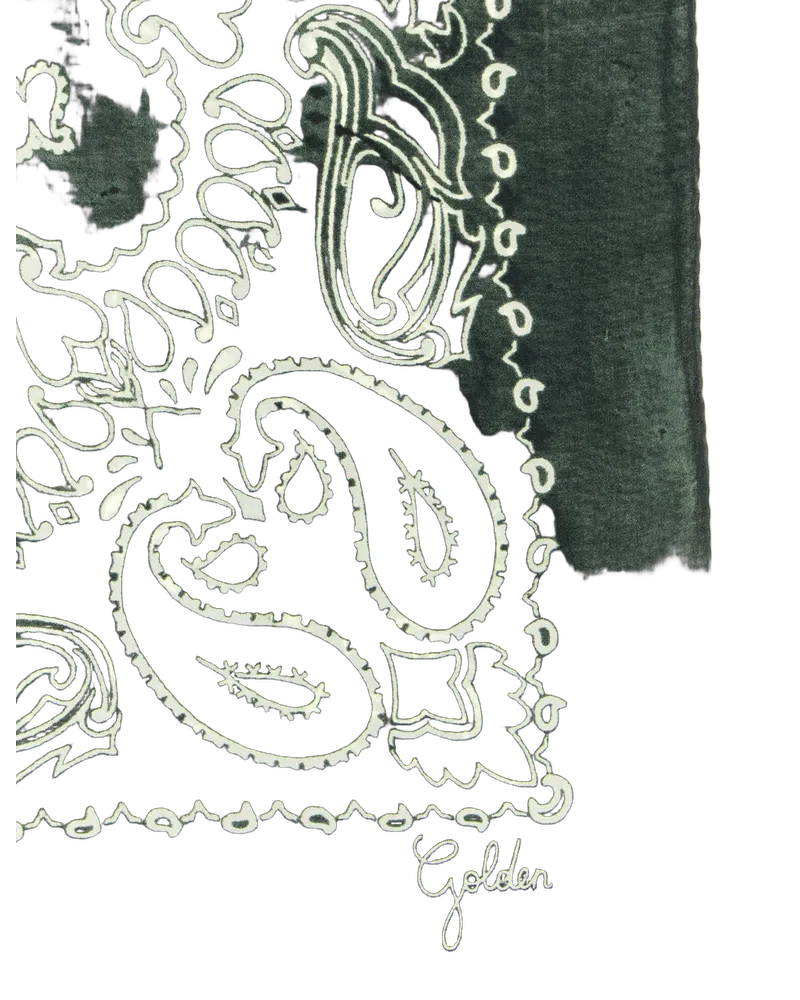 Golden Goose Women's Bicolor Silk Foulard Accessory Green