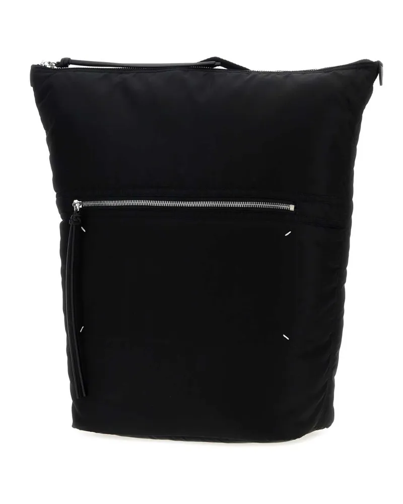 Maison Margiela Unisex Black Nylon Backpack Blackblack Borse A Mano Black