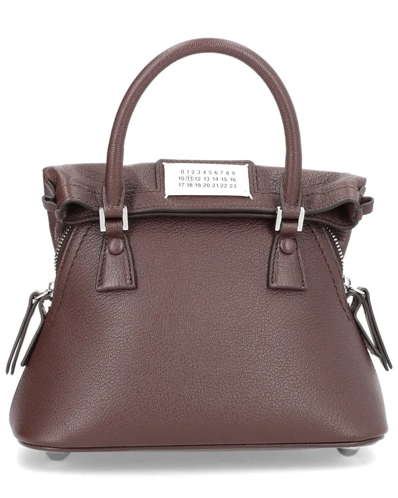 Maison Margiela Women's 5ac Classique Bag Bordeaux Leather Handbags Hand Burgundy