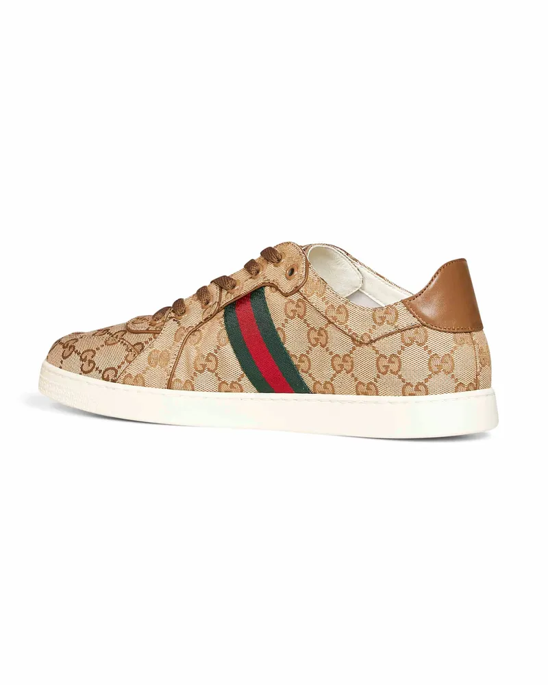 Gucci GG Canvas Low-Top Sneaker — Beige 