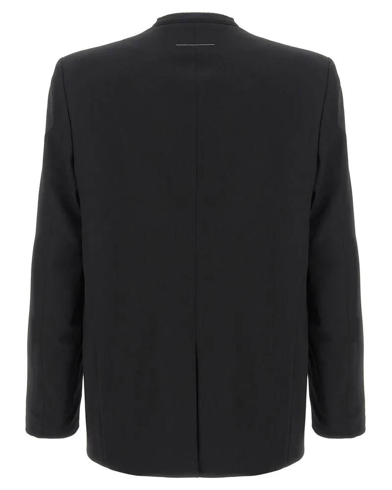 Maison Margiela Men's Black Polyester Blazer Clothing Black