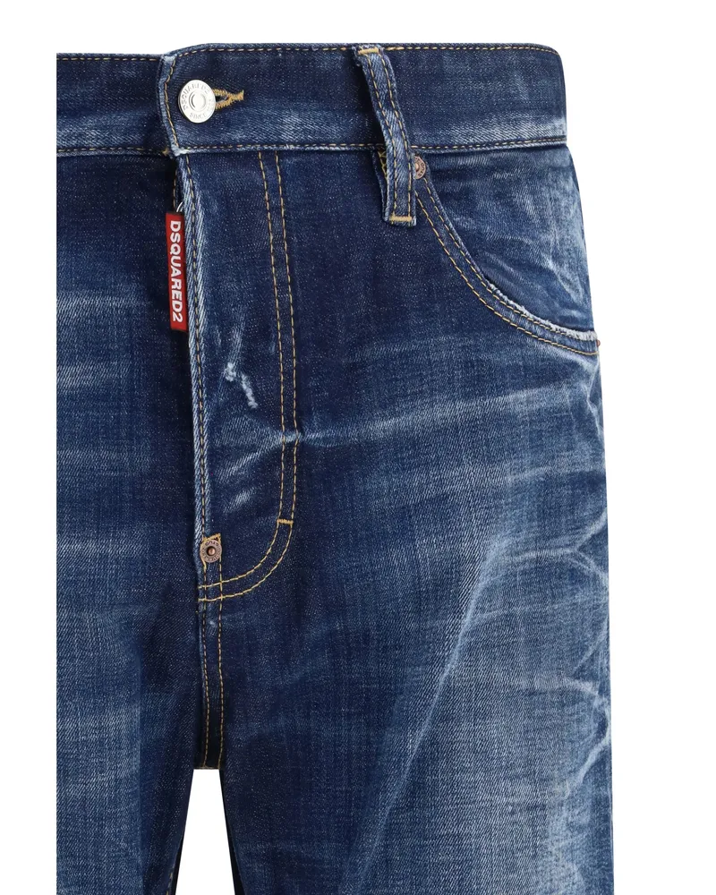 Dsquared2 Men's Jeans 642 Navy Blue Cotton Navy
