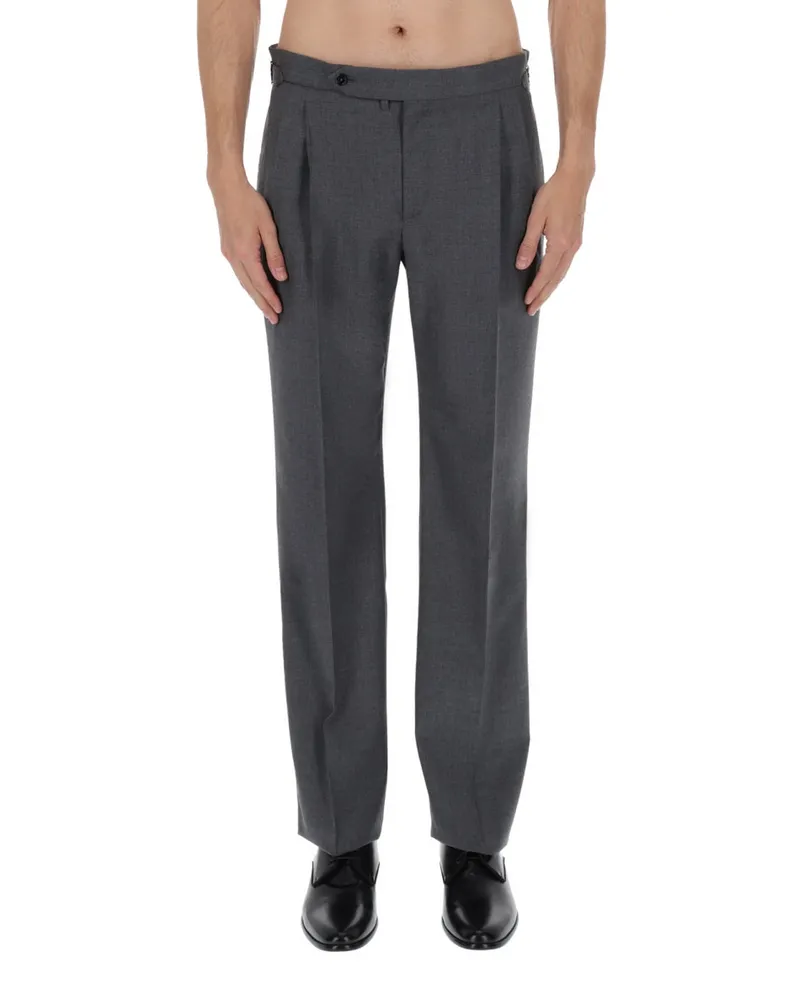 Dolce & Gabbana Wool Canvas Trousers — Gray Gray