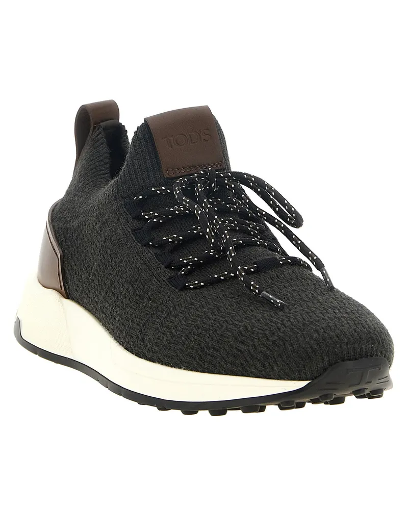 TOD'S Merino Wool Knit Sneaker — Black Black