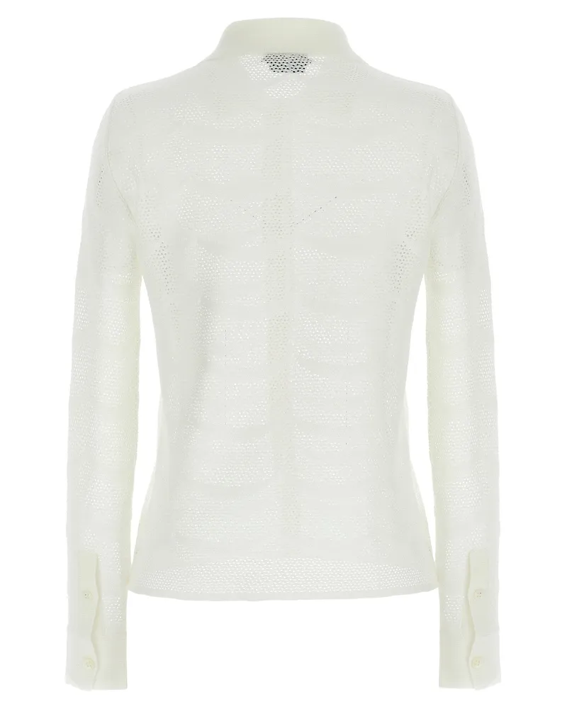 Tom Ford Women White Cotton Cardigan Clothing White