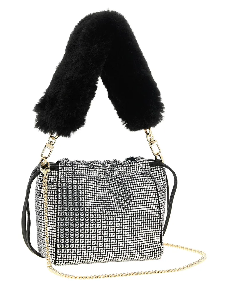 Pinko Fabric Bucket Bag — Black Black