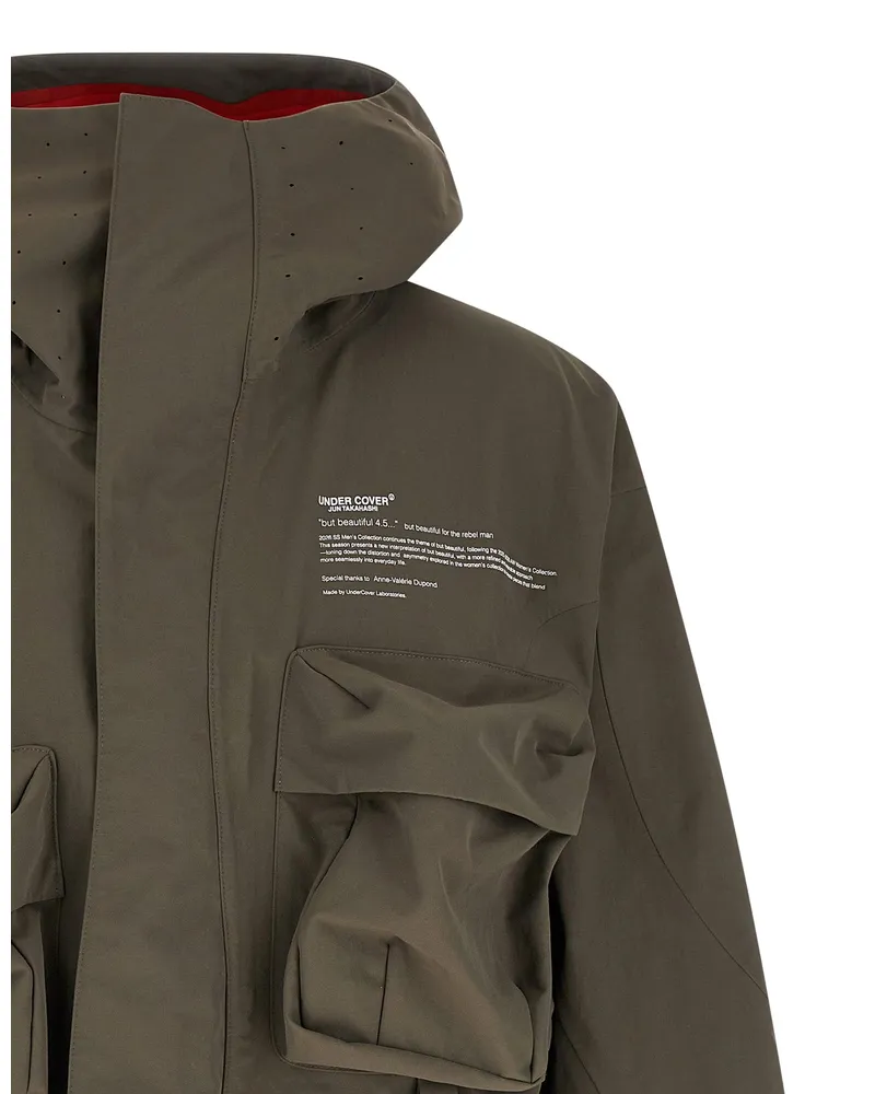 Undercover Men's Gray Nylon Parka Clothing Gray