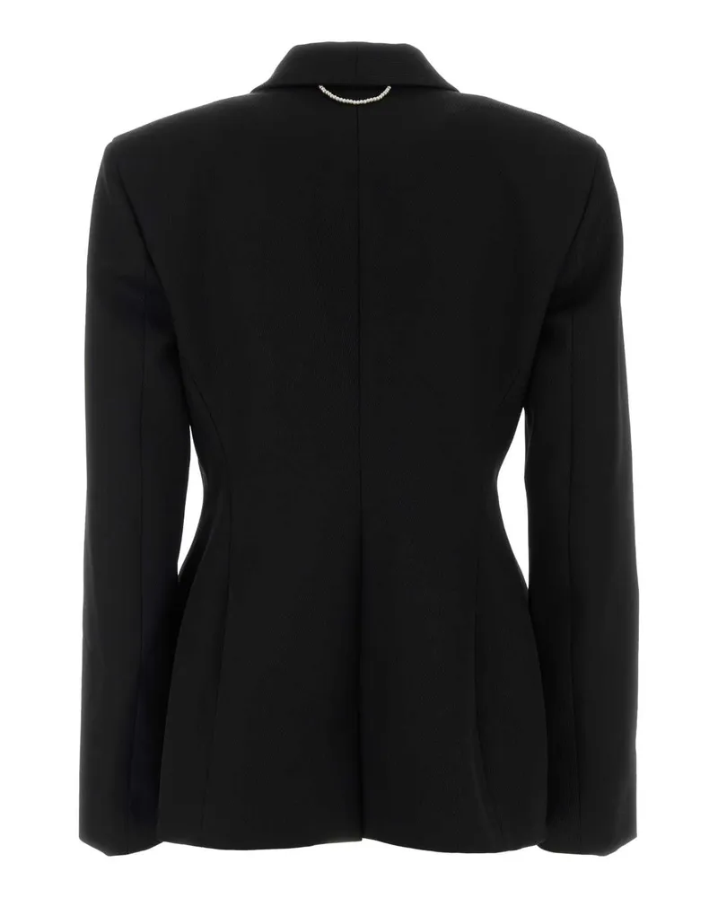 Carven Wool Blazer — Black Black