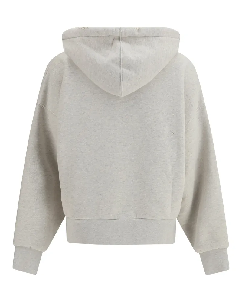 Golden Goose Women's Hooded Sweatshirt Star Vintage Grey Melange Cotton Sweatshirts Sweater Gray