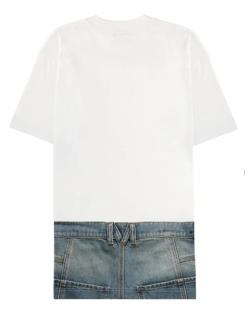 Moschino Logo Cotton T-Shirt — White White