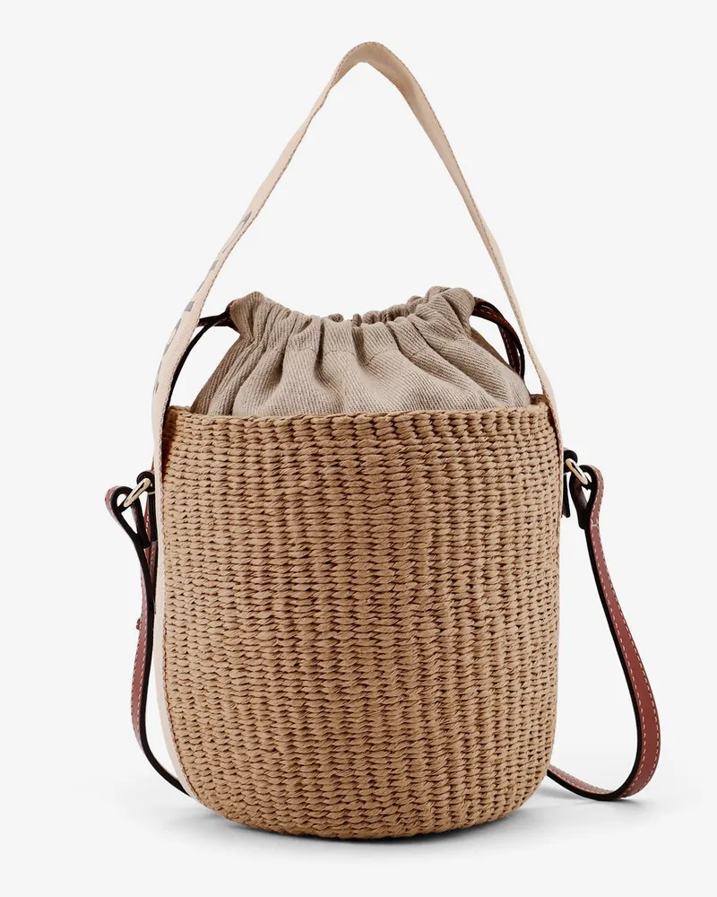 Chloé Women's Bucket Bag Woody Raffia Brown Brown