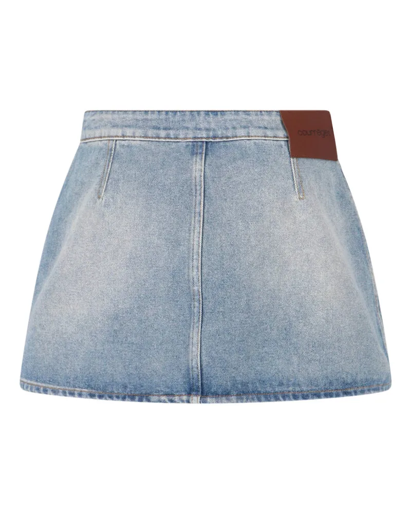 Courrèges Women's Skirts Blue Cotton Blue