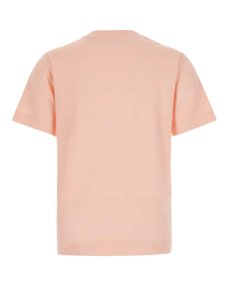Burberry Women T-Shirt Embroidered Ekd Logo Pink Cotton T-Shirts & Jerseys Pink