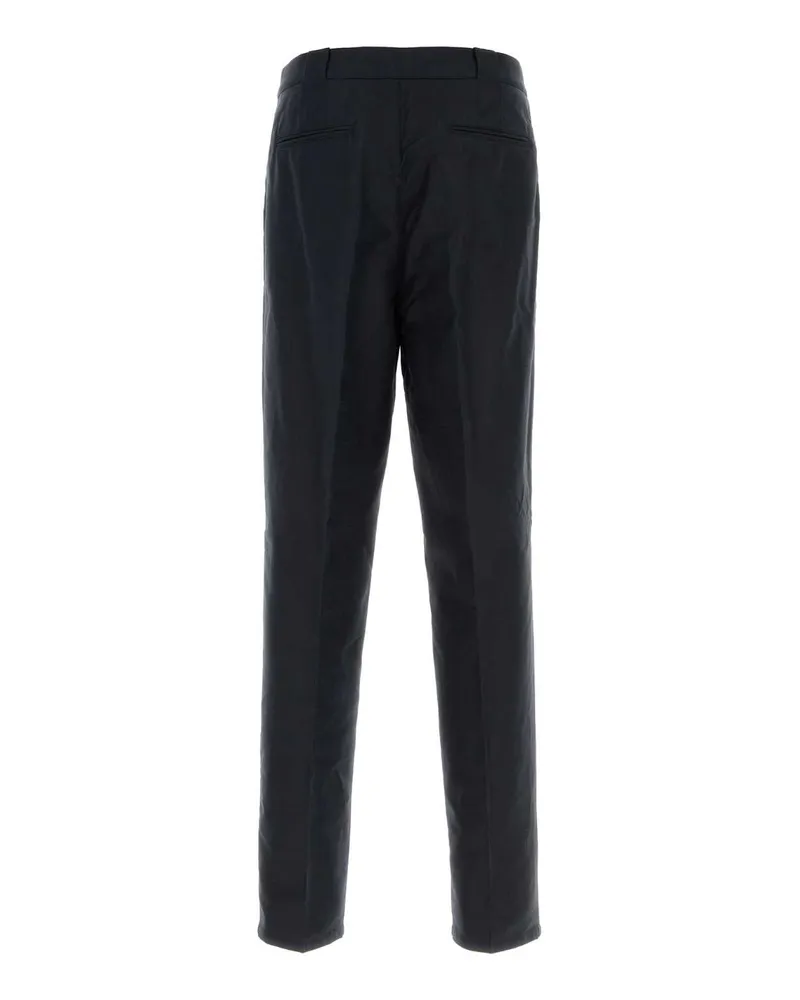 Brunello Cucinelli C2485 Exterior: Cotton Linen Pantaloni Trousers Black
