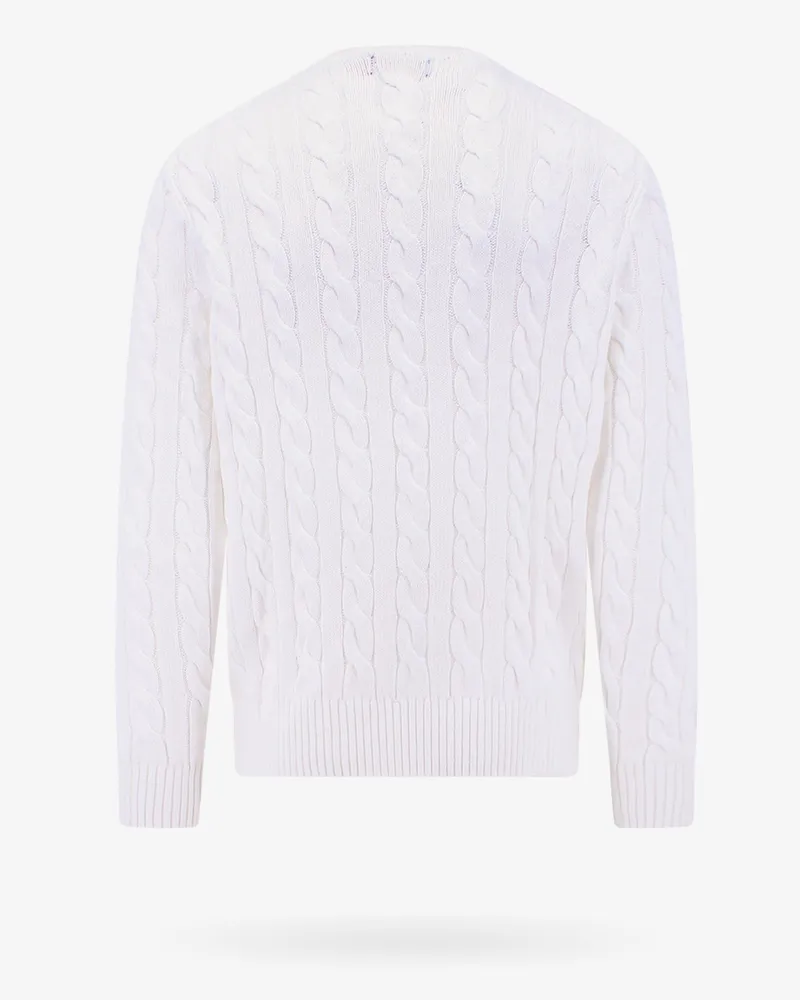 Ralph Lauren Men's Cable-Knit Sweater White Cotton White