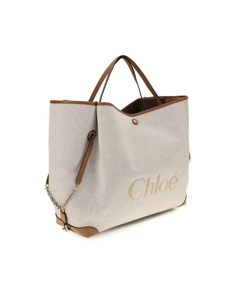 Chloé Women's Beige Cotton Shoulder Bag Beige
