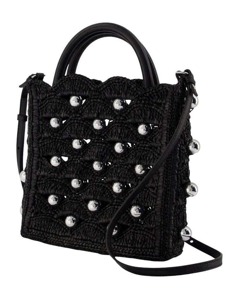 Paco Rabanne Women's Crossbody -  Raffia Black Bags Crossbodies Black