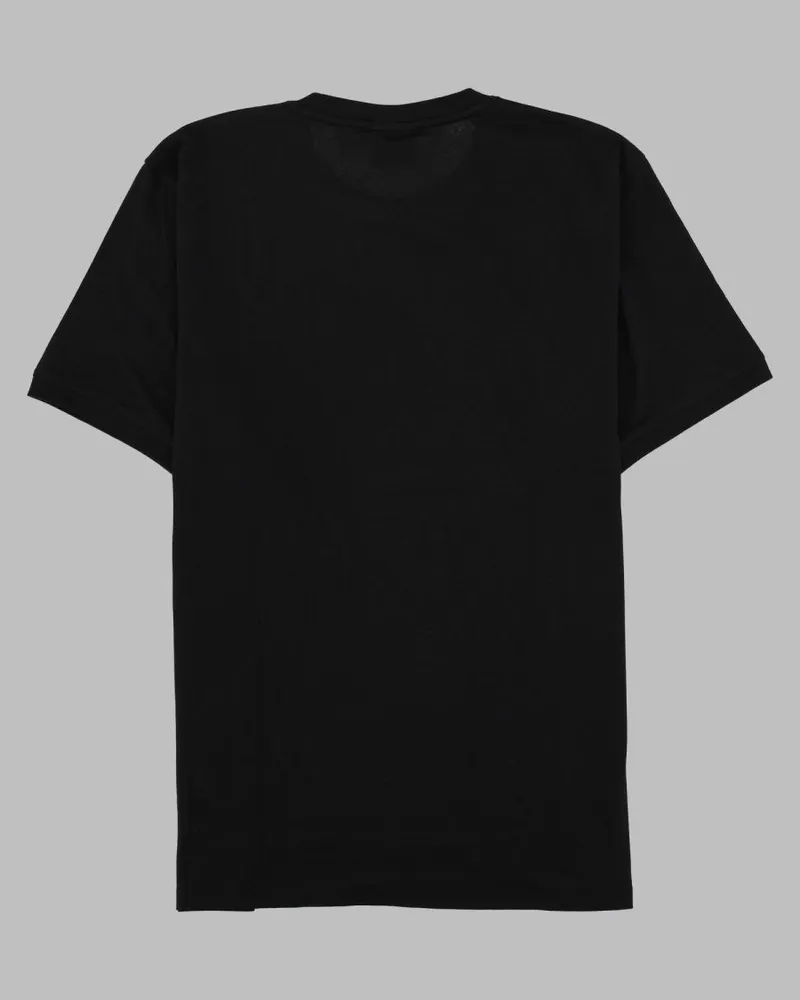 HUGO BOSS Logo Patch Cotton T-Shirt — Black Black