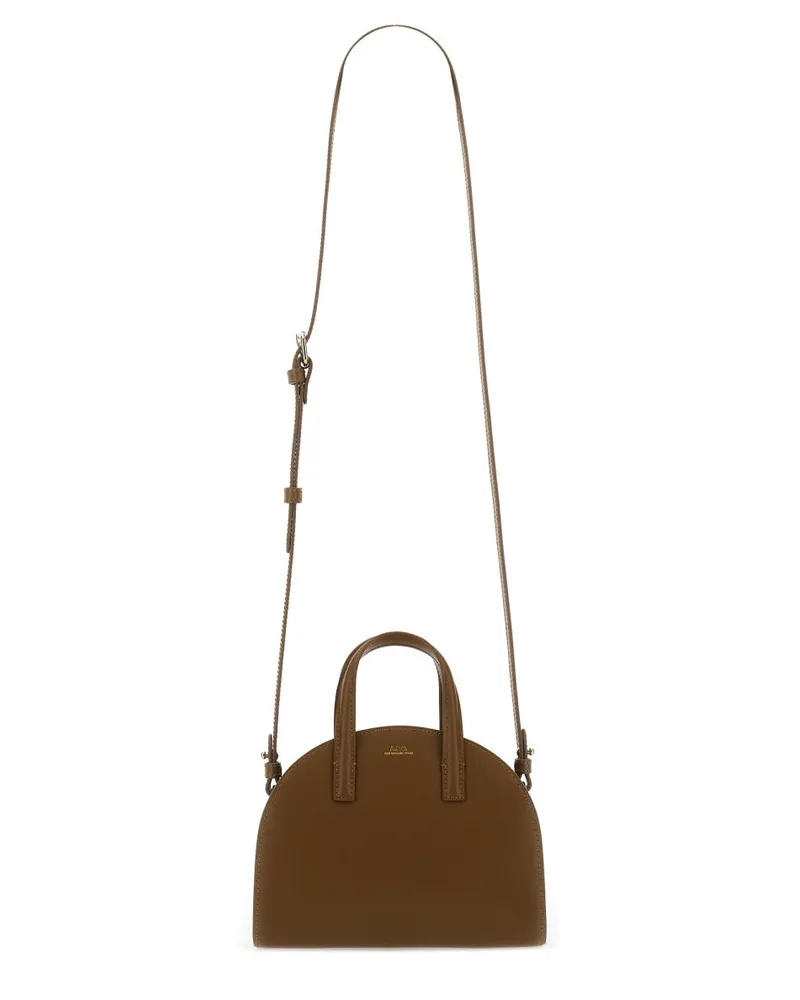 A.P.C. Goat Leather Shoulder Bag — Brown Brown