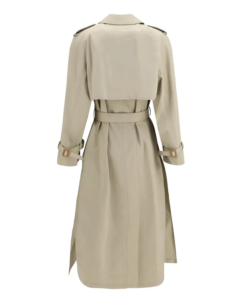 Acne Studios Layered Twill Trench Coat — Beige Beige