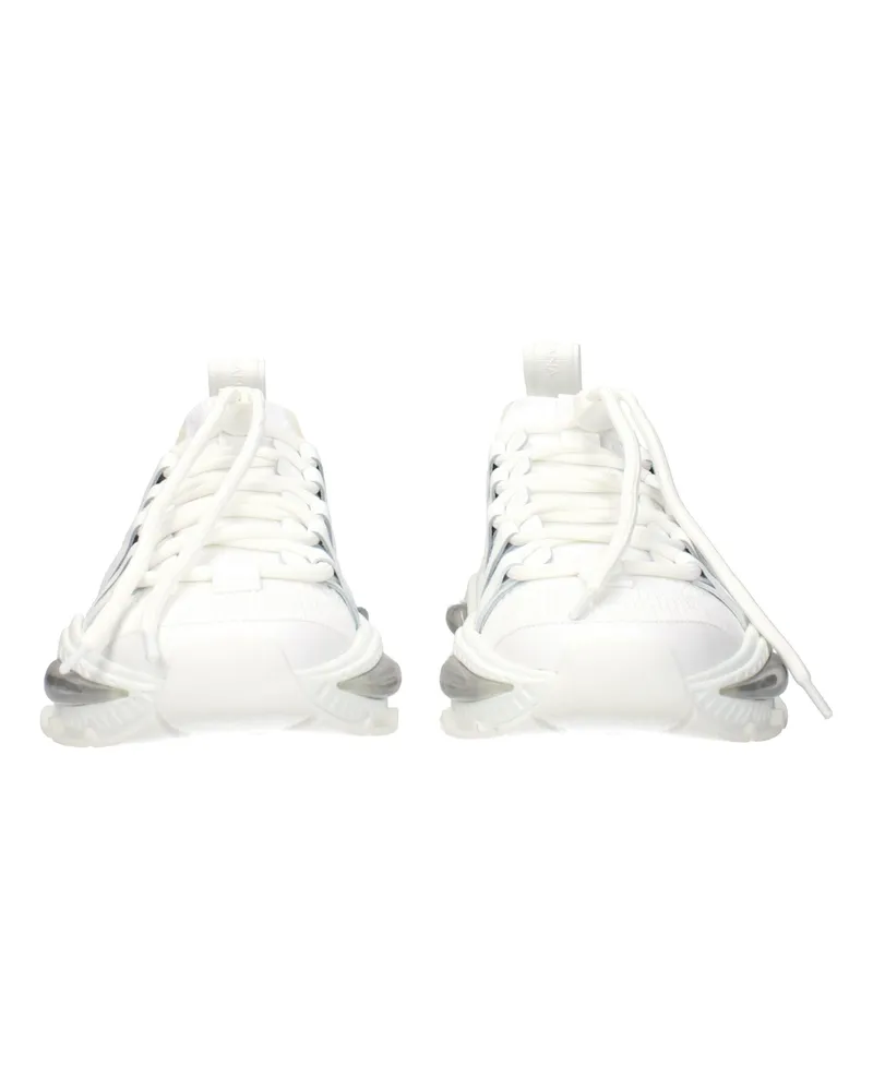 Dolce & Gabbana Men's White Fabric Athletic Sneakers White