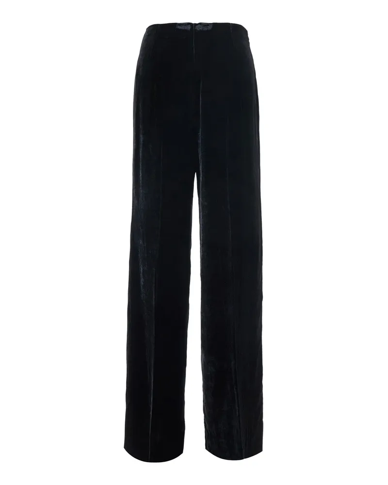 P.A.R.O.S.H. Women's Trousers Oversized Velvet Black Viscose Black