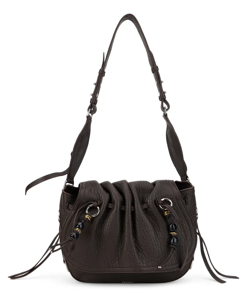 Isabel Marant Women's Shoulder Bag Bolton Chocolate Lambskin Leather Brown