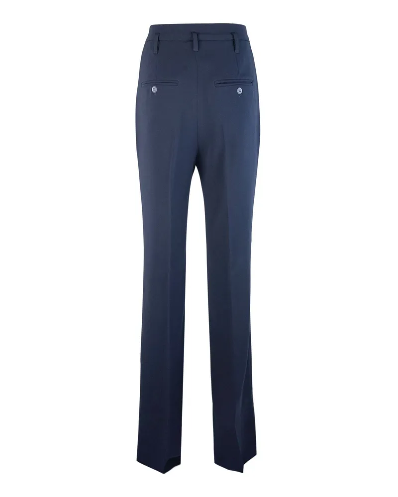 Max Mara Women's Trousers Alabama Blu Cady Blue Triacetate Blue