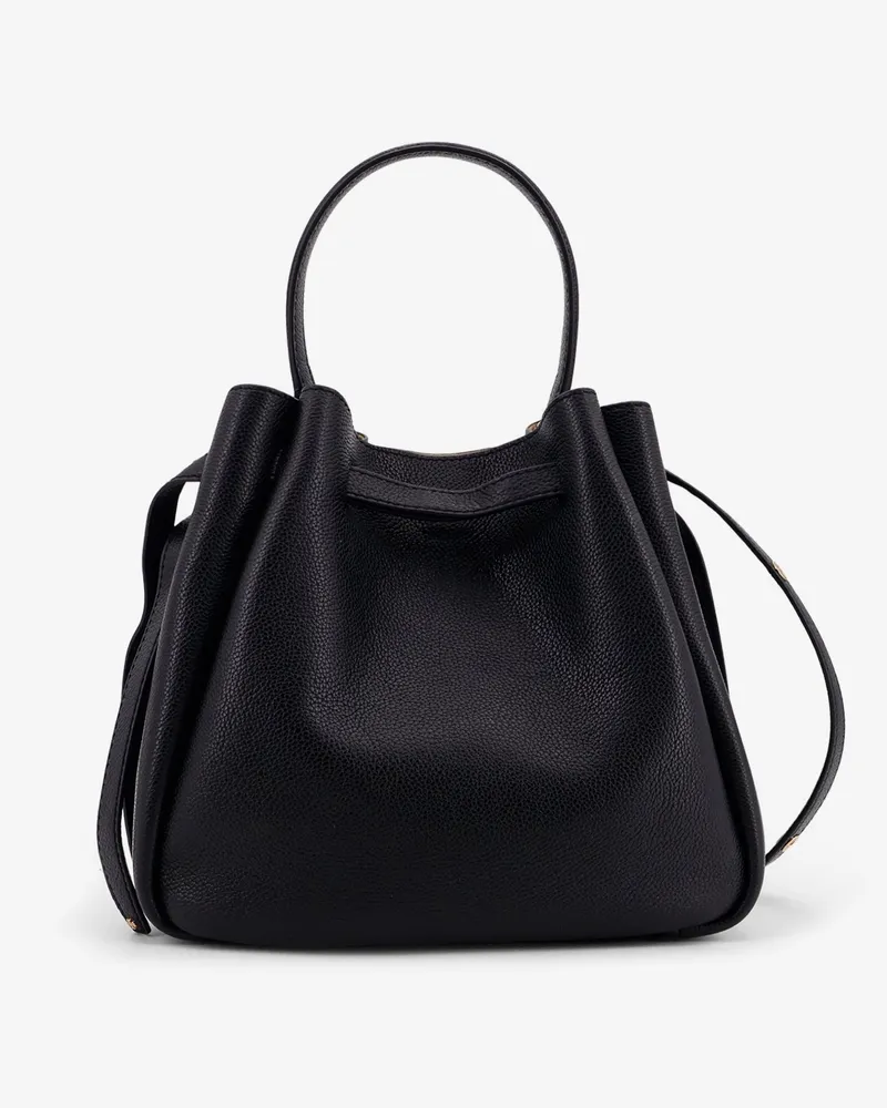 Tory Burch Women's Bucket Bag Romy Black Leather Black