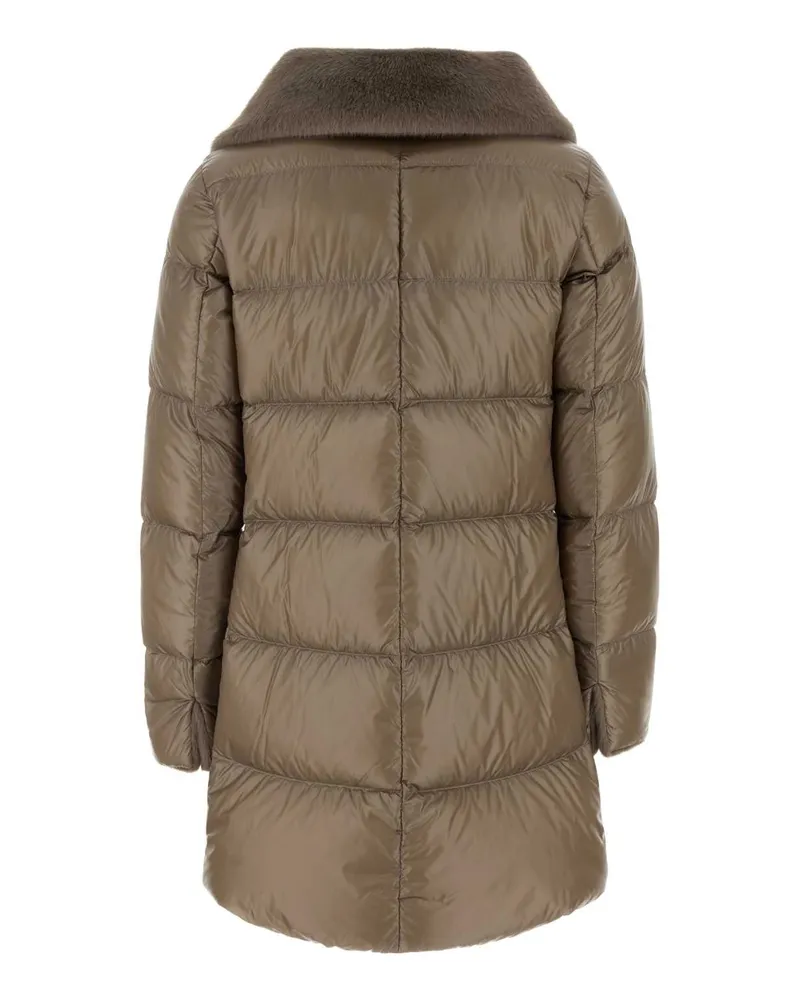 Herno Women's Dove Grey Nylon Down Jacket Tortota Piumini Gray