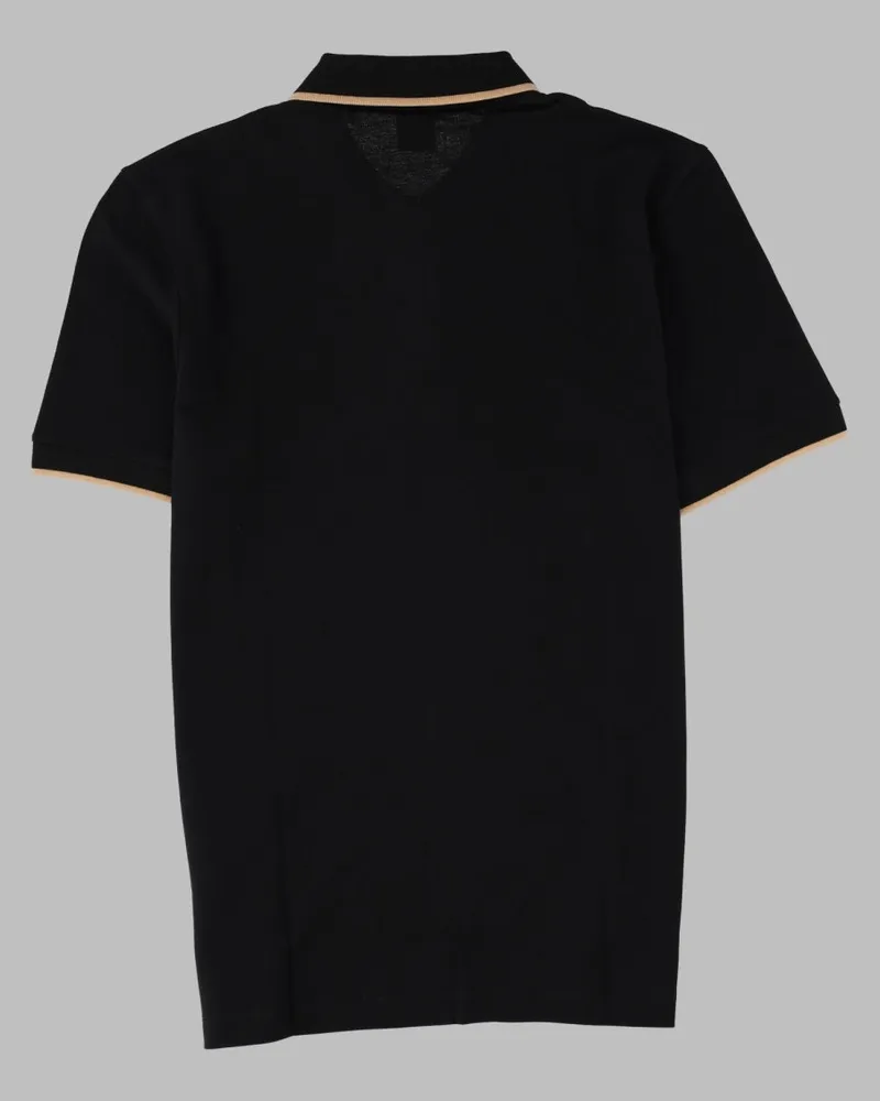 HUGO BOSS Cotton Piqué Polo Shirt — Black Black
