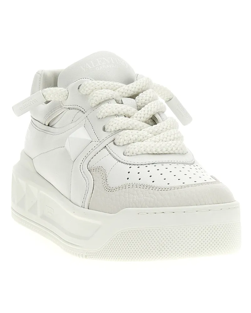 Valentino Garavani Men's White Calfskin Chunky Sneakers White
