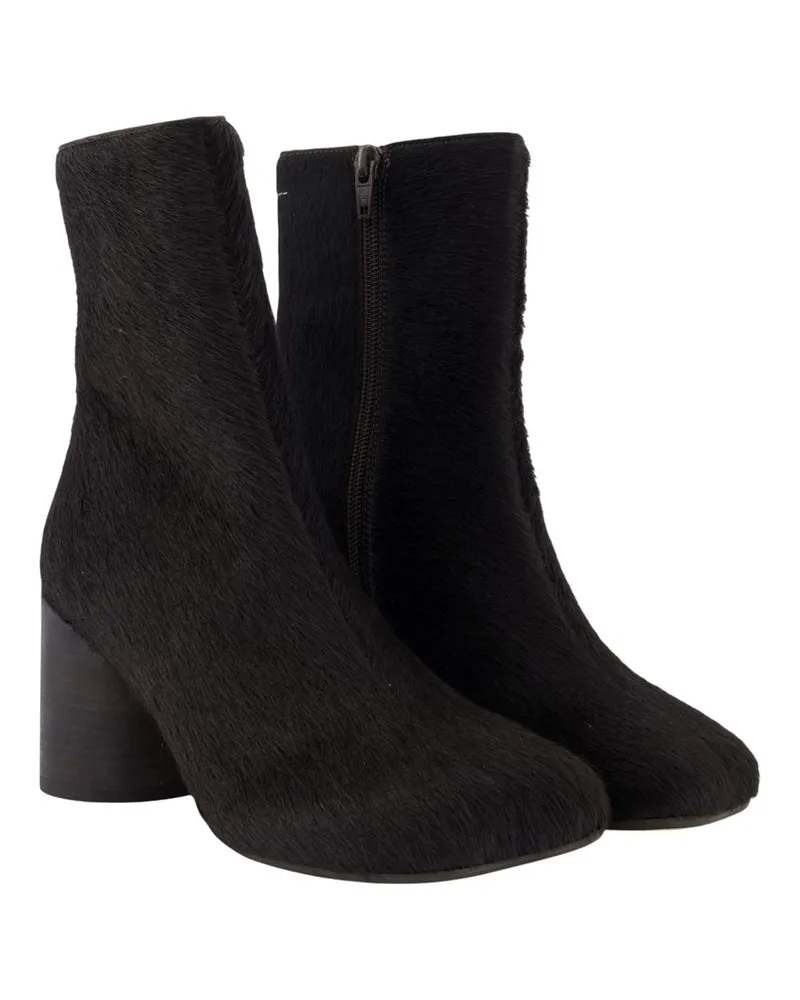 Maison Margiela Calfskin Leather Ankle Boot — Black Black