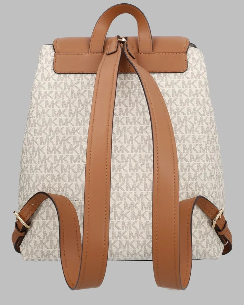 Michael Kors Quinn PVC Backpack — Beige Beige
