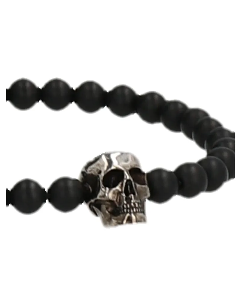 Alexander McQueen Men's Black Brass Bracelet Black