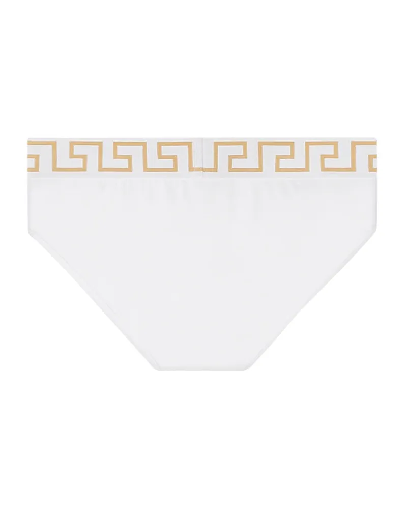 Versace Greek Key Pattern Slip — White White